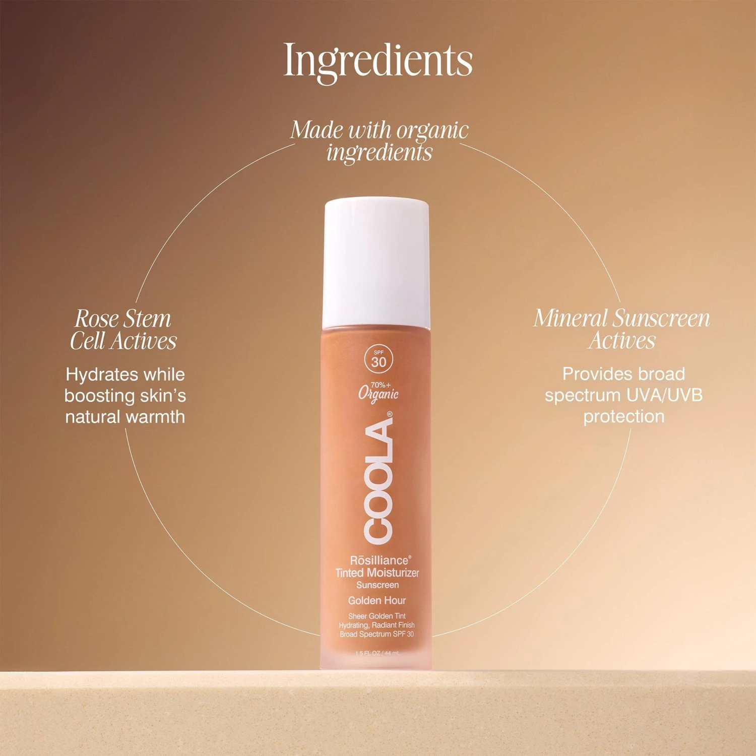 Coola Rosilliance Tinted Moisturizer Organic Sunscreen SPF 30 4 Coola Rosilliance Tinted Moisturizer Organic Sunscreen SPF 30 - Image 2